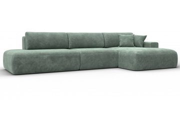 Диван угловой Лига-036 НПБ Модерн Лонг brut 08 зеленый