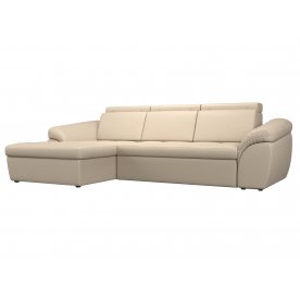 Диван угловой Мисандра левый эко кожа бежевый