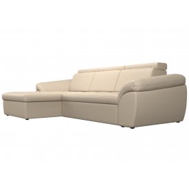Диван угловой Мисандра левый эко кожа бежевый