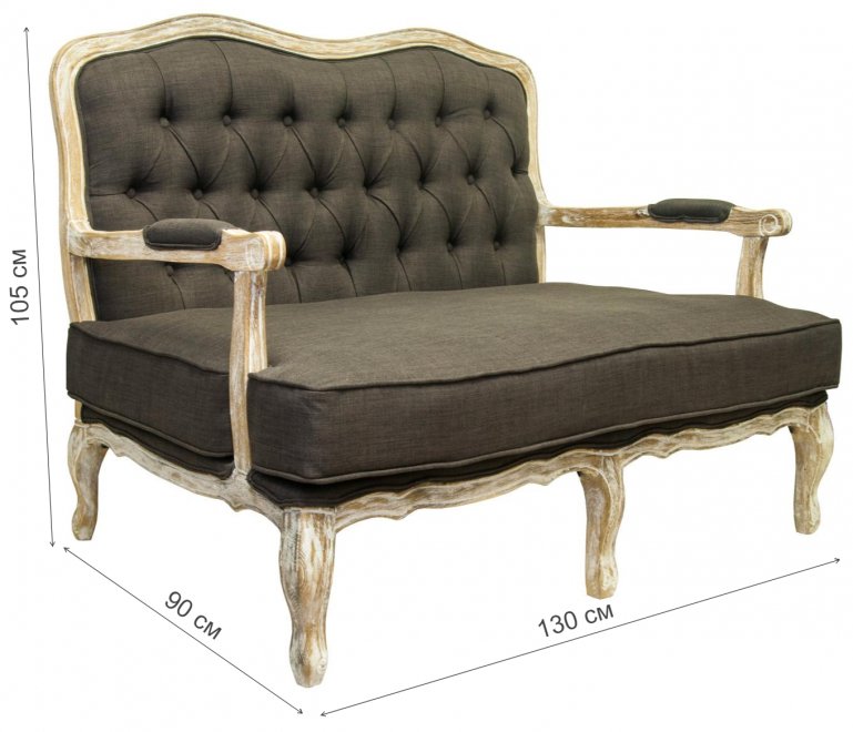 Диван Yareli brown ver.2 темно-коричневый