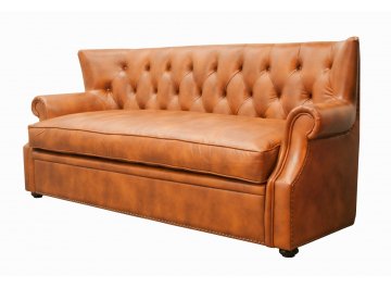 Диван кожаный Tesco brown