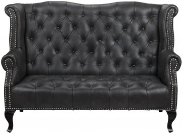 Кожаный дизайнерский диван Royal Sofa Black