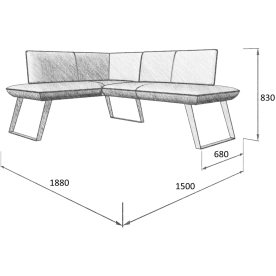 Диван Cosmo 140-178 L левый