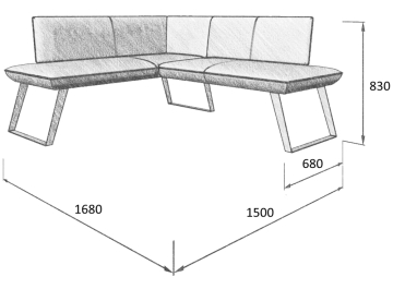 Диван Cosmo 140-158 L левый