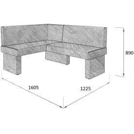 Диван Ratio 120-158 L левый