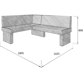 Диван Ratio 140-178 L левый