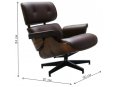 Кресло Eames Lounge chair коньячный оттоманка Eames Lounge chair коньячный