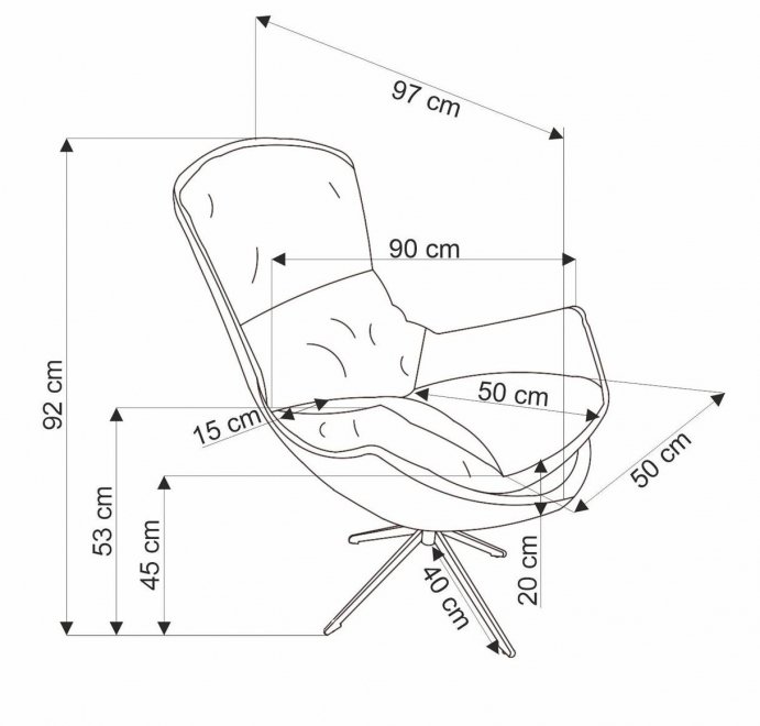 Кресло Lobster бежевое