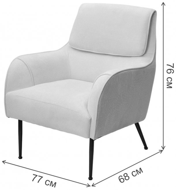 Кресло Magda cato-01 белый / черный