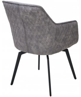 Стул-кресло Renly 180 поворотное 7525-180 серый велюр / черный