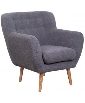 Низкое кресло Fuller Grey Boucle