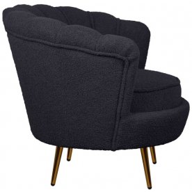 Низкое кресло Pearl Black Boucle