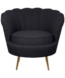Низкое кресло Pearl Black Boucle