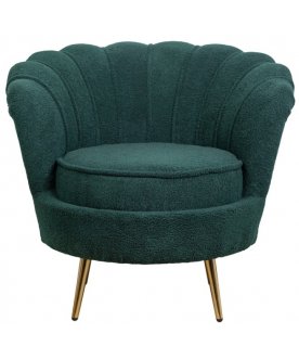 Низкое кресло Pearl Green Boucle