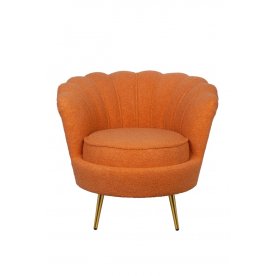 Низкое кресло Pearl Orange Boucle