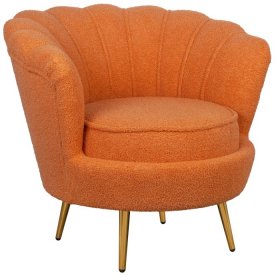 Низкое кресло Pearl Orange Boucle