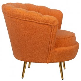 Низкое кресло Pearl Orange Boucle