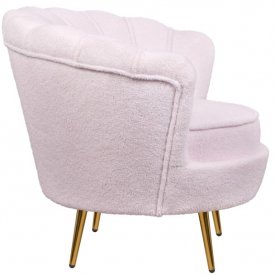 Низкое кресло Pearl Pink Boucle