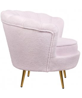 Низкое кресло Pearl Pink Boucle