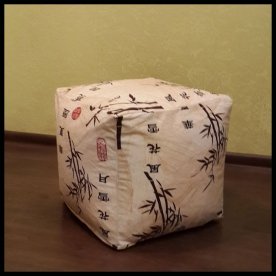 Пуф Куб Стебли бамбука