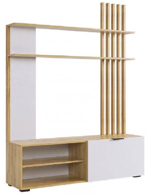 Готовая гостиная Бери дуб крафт золотой / белое дерево