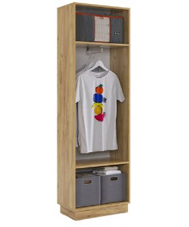 Шкаф для спальни Моди двухдверный дуб крафт золотой / белое дерево