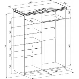 Шкаф-купе Ассоль плюс АС-16