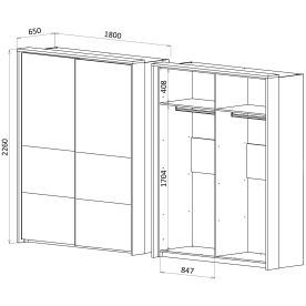 Шкаф-купе Кения 5001.М1 + 5003.М1