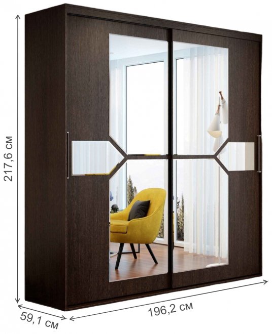 Шкаф-купе Крафт-4 венге