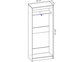 Шкаф-купе Риф 2 ШК.017.800-23 вариант 4