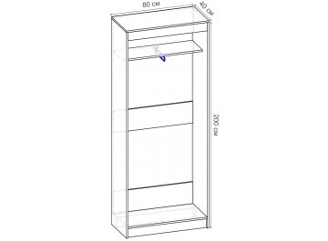 Шкаф-купе Риф 2 ШК.016.800-25 вариант 6