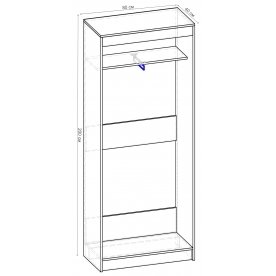 Шкаф-купе Риф 2 ШК.016.800-31 вариант 6