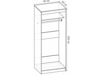 Шкаф-купе Риф 2 ШК.018.800-23 вариант 4