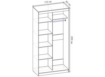 Шкаф-купе Риф 2 ШК.022.1100-23 вариант 4