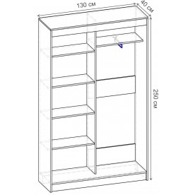 Шкаф-купе Риф 2 ШК.021.1300-01