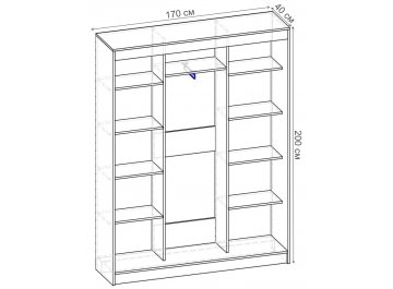 Шкаф-купе Риф 3 ШК.024.1700-01