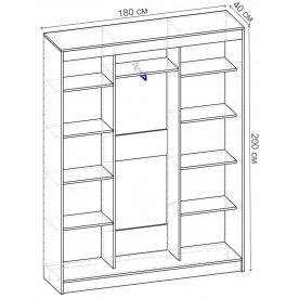 Шкаф-купе Риф 3 ШК.024.1800-01