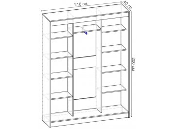 Шкаф-купе Риф 3 ШК.024.2100-01