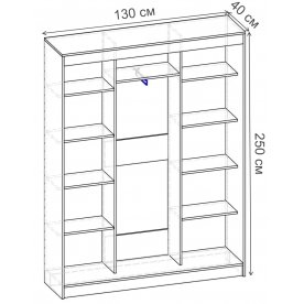 Шкаф-купе Риф 3 ШК.025.1300-01