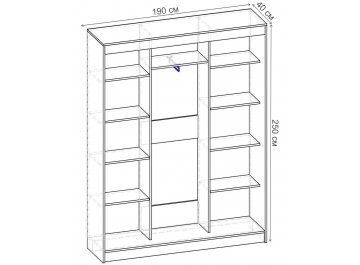 Шкаф-купе Риф 3 ШК.025.1900-01