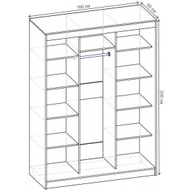 Шкаф-купе Риф 3 ШК.026.1600-01