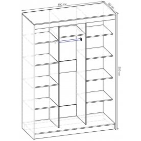Шкаф-купе Риф 3 ШК.026.1900-01/21 вариант 2