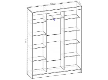 Шкаф-купе Стандарт 3 ШК.008.1600-09