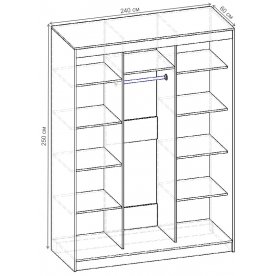 Шкаф-купе Стандарт 3 ШК.011.2400-09