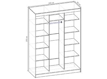 Шкаф-купе Стандарт 3 ШК.011.2400-09