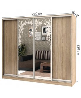 Шкаф-купе Стандарт Комбо 4.3 ШК.012.2400-08 / 18