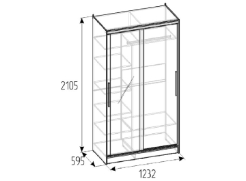 Шкаф-купе Strike 1200