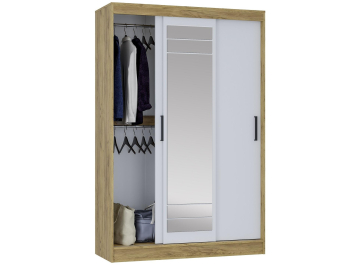 Шкаф-купе Тео ШКК-02 крафт / белый