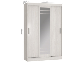 Шкаф-купе Тео ШКК-02 ясень белый