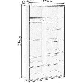 Шкаф-купе Траст СШК 2.120.60-11.13